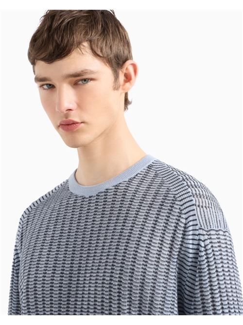 ASV wave pattern lyocell blend sweater Emporio Armani | EM000895 AF14229.F9030